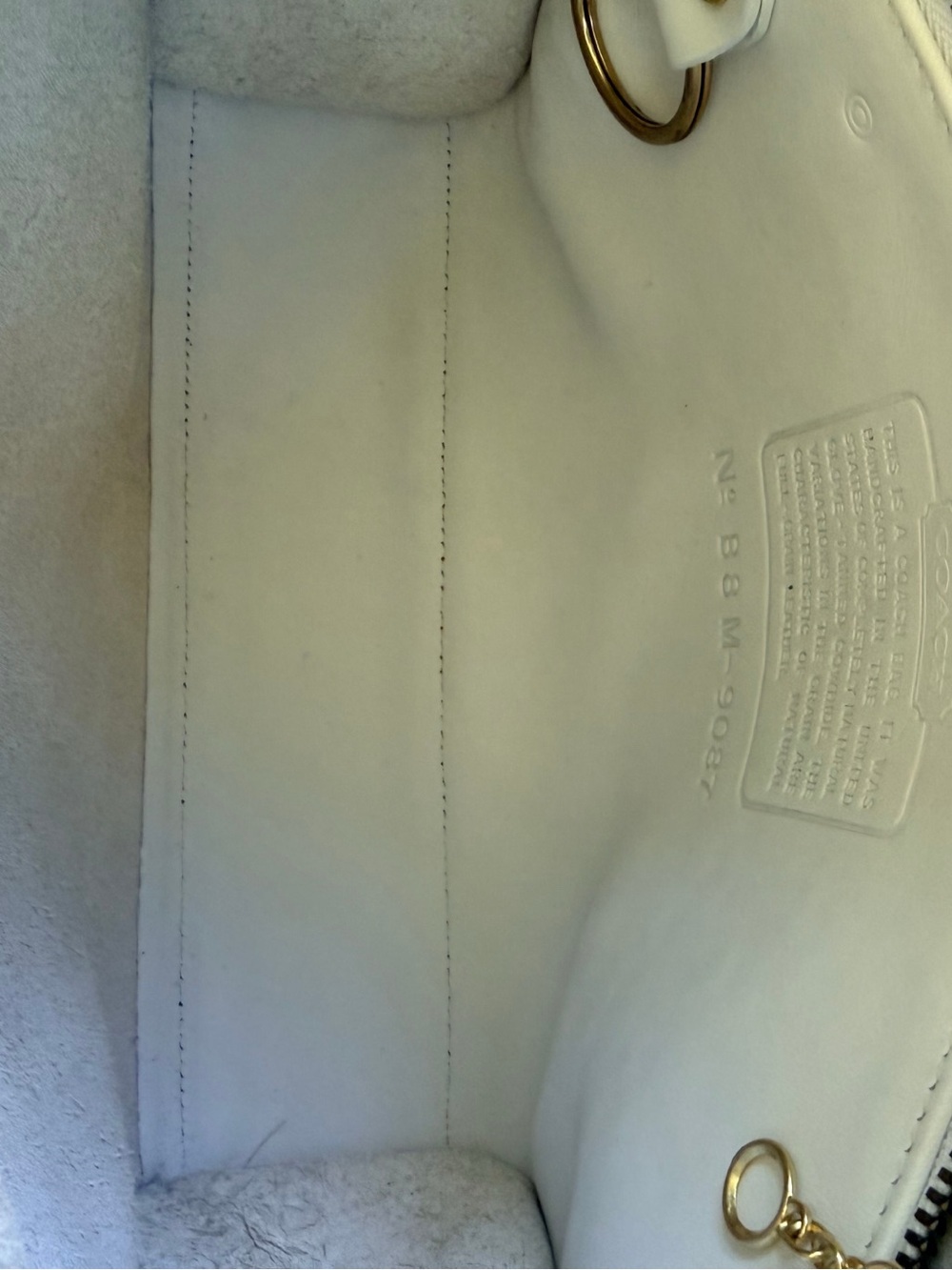 IMMACULATE Vintage COACH Metropolis 9087 Bright White Leather Bag & Dust Bag - Picture 8 of 10